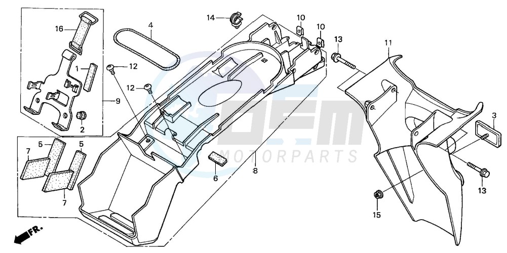 REAR FENDER blueprint