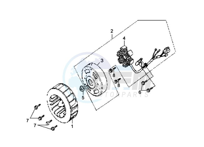 FLYWHEEL WITH MAGNETO / FAN image