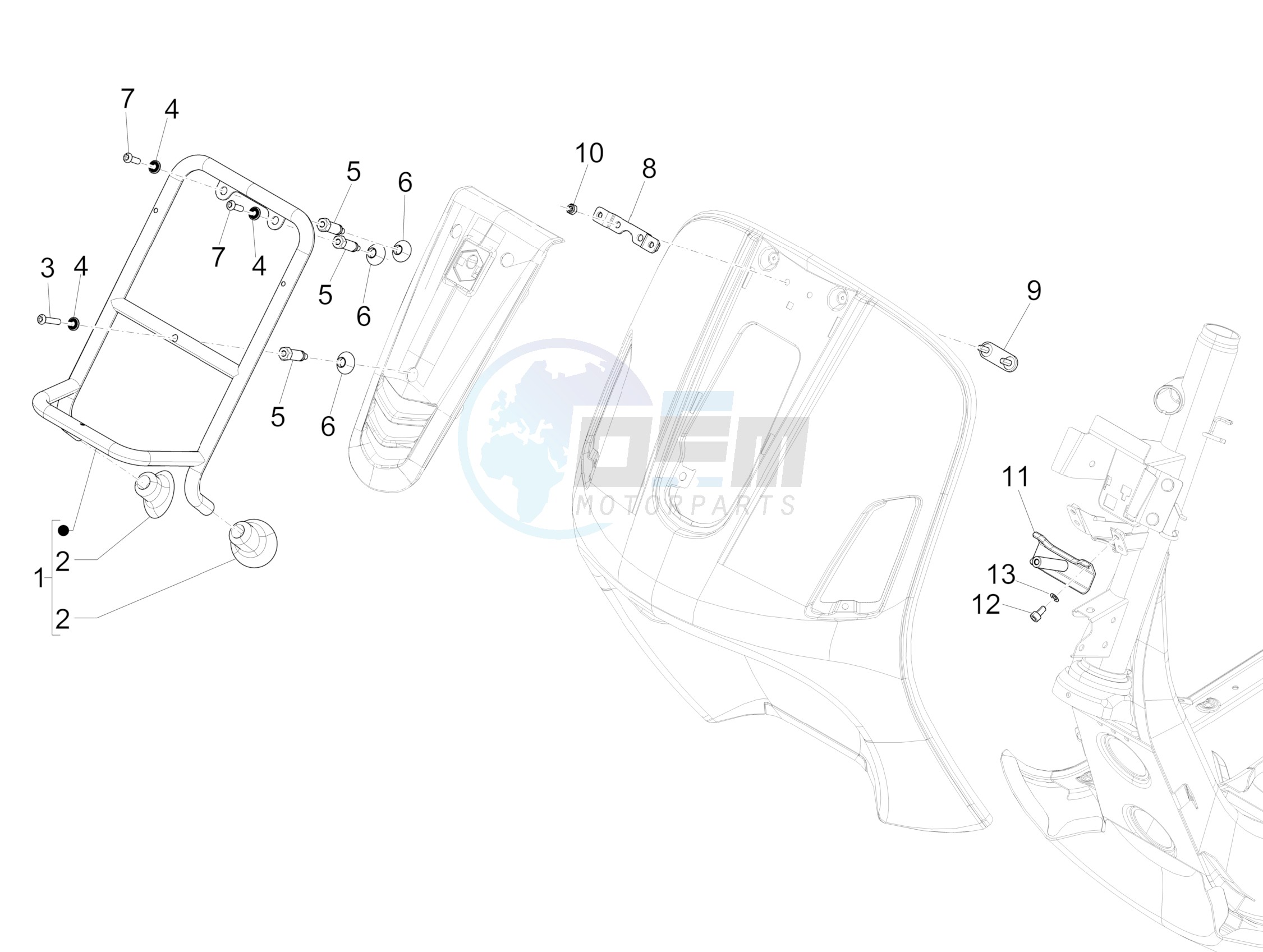 Front luggage rack blueprint