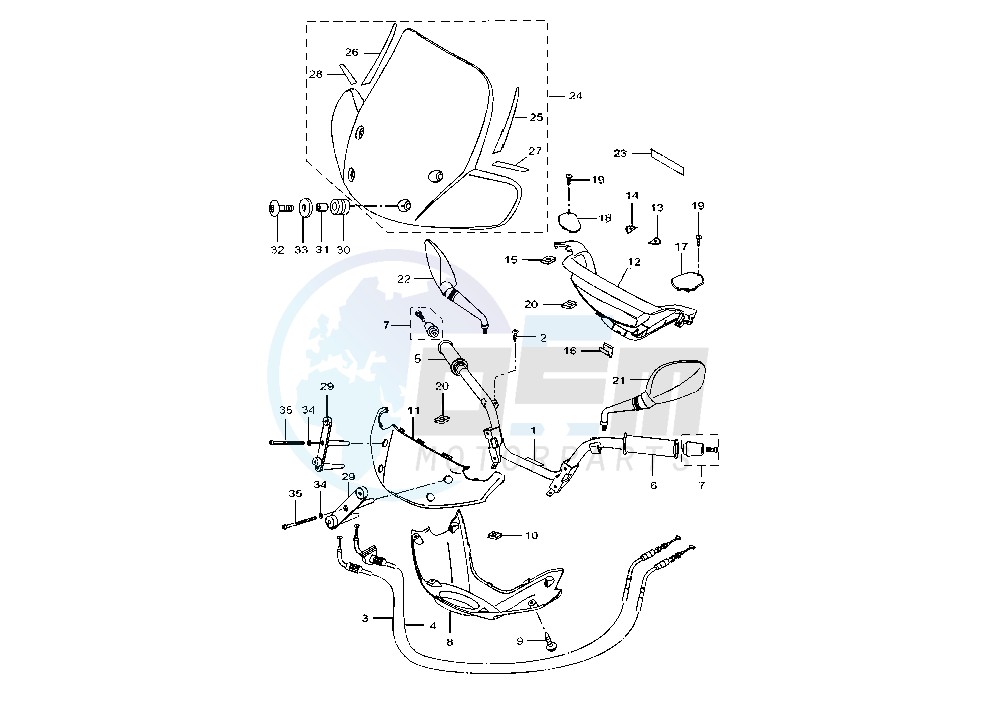 STEERING HANDLE -CABLE image