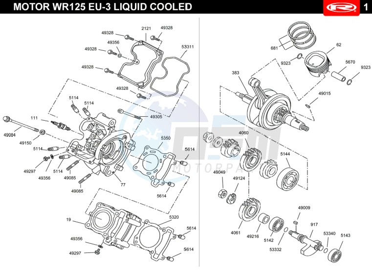 CYLINDER HEAD-CRANKSHAFT  EURO3 blueprint