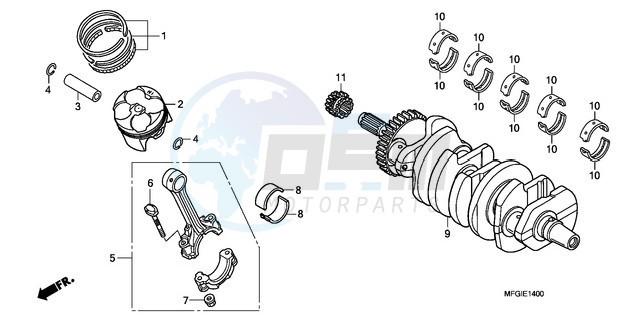 CRANKSHAFT/PISTON blueprint