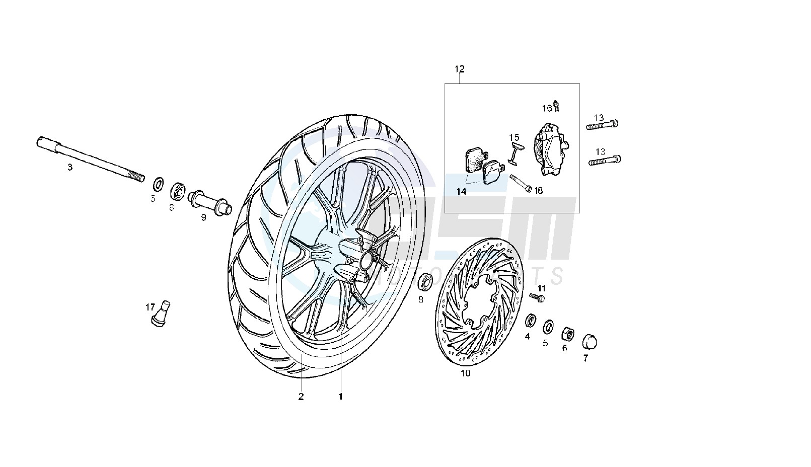 FRONT WHEEL blueprint