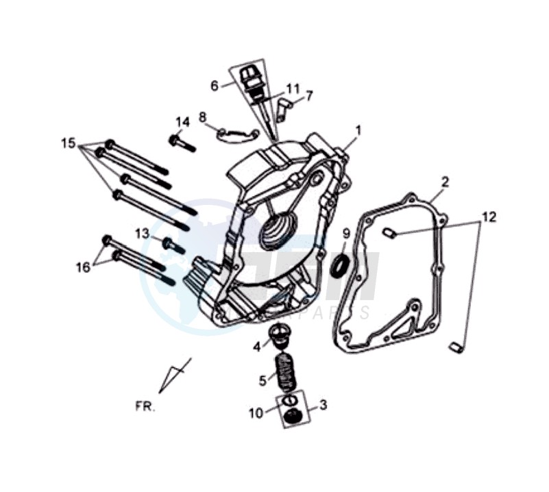 CRANKCASE RIGHT / START MOTOR blueprint