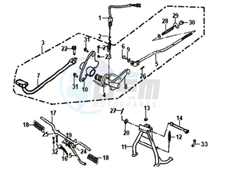 BRAKE PEDAL /CENTRAL STAND / FOOTREST image