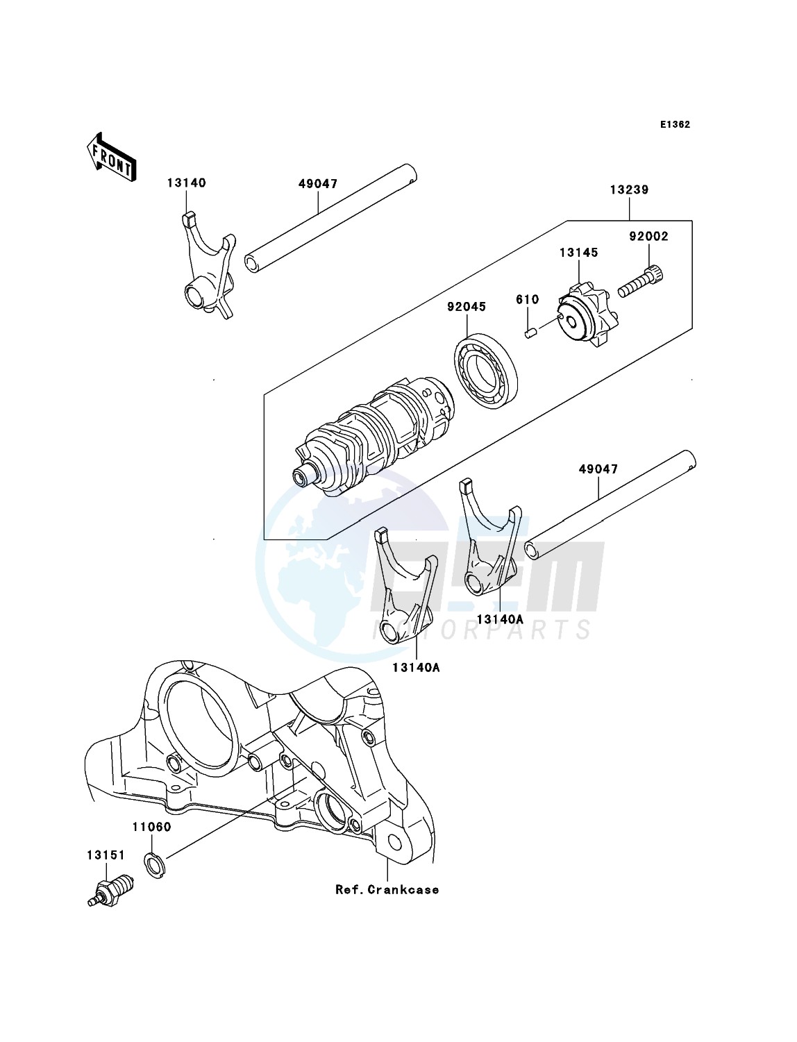 Gear Change Drum/Shift Fork(s) image