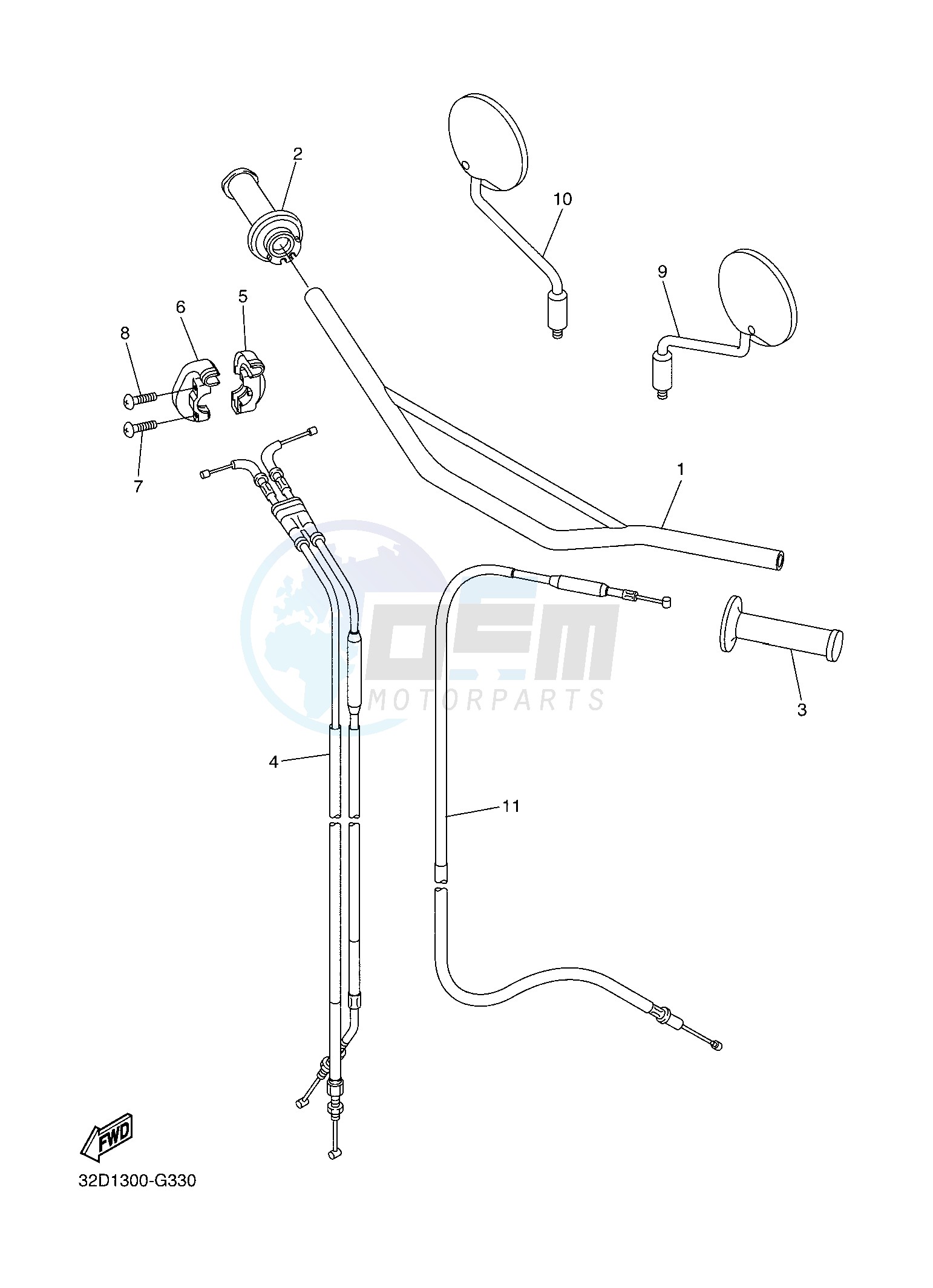 STEERING HANDLE & CABLE image