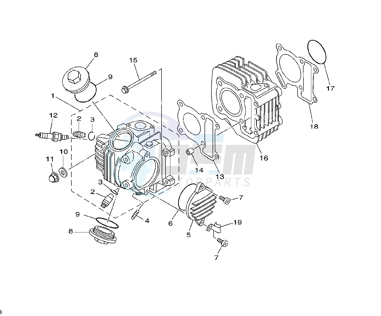 CYLINDER AND HEAD blueprint