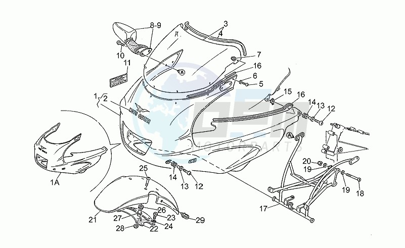 Front body blueprint