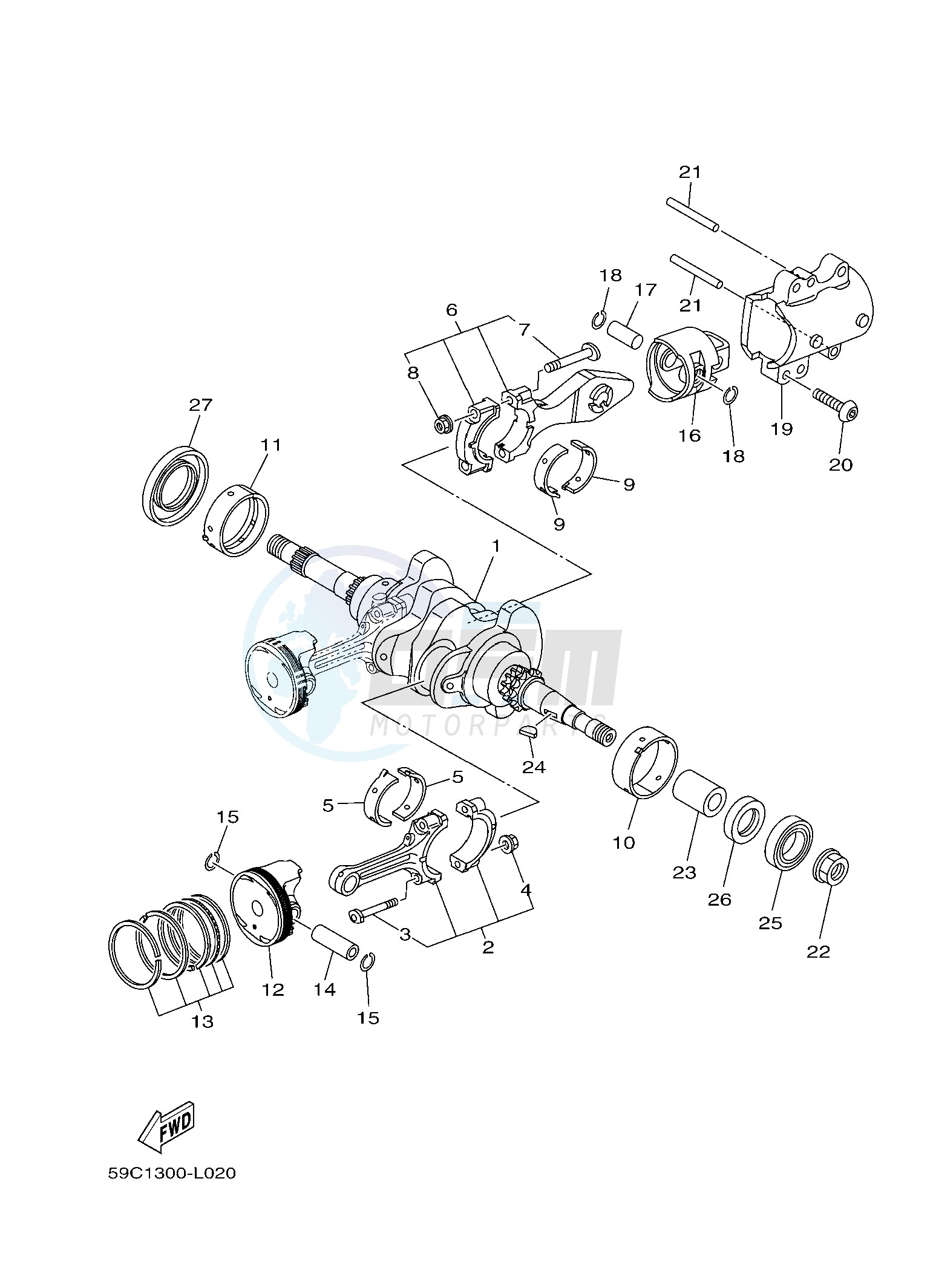 CRANKSHAFT & PISTON image