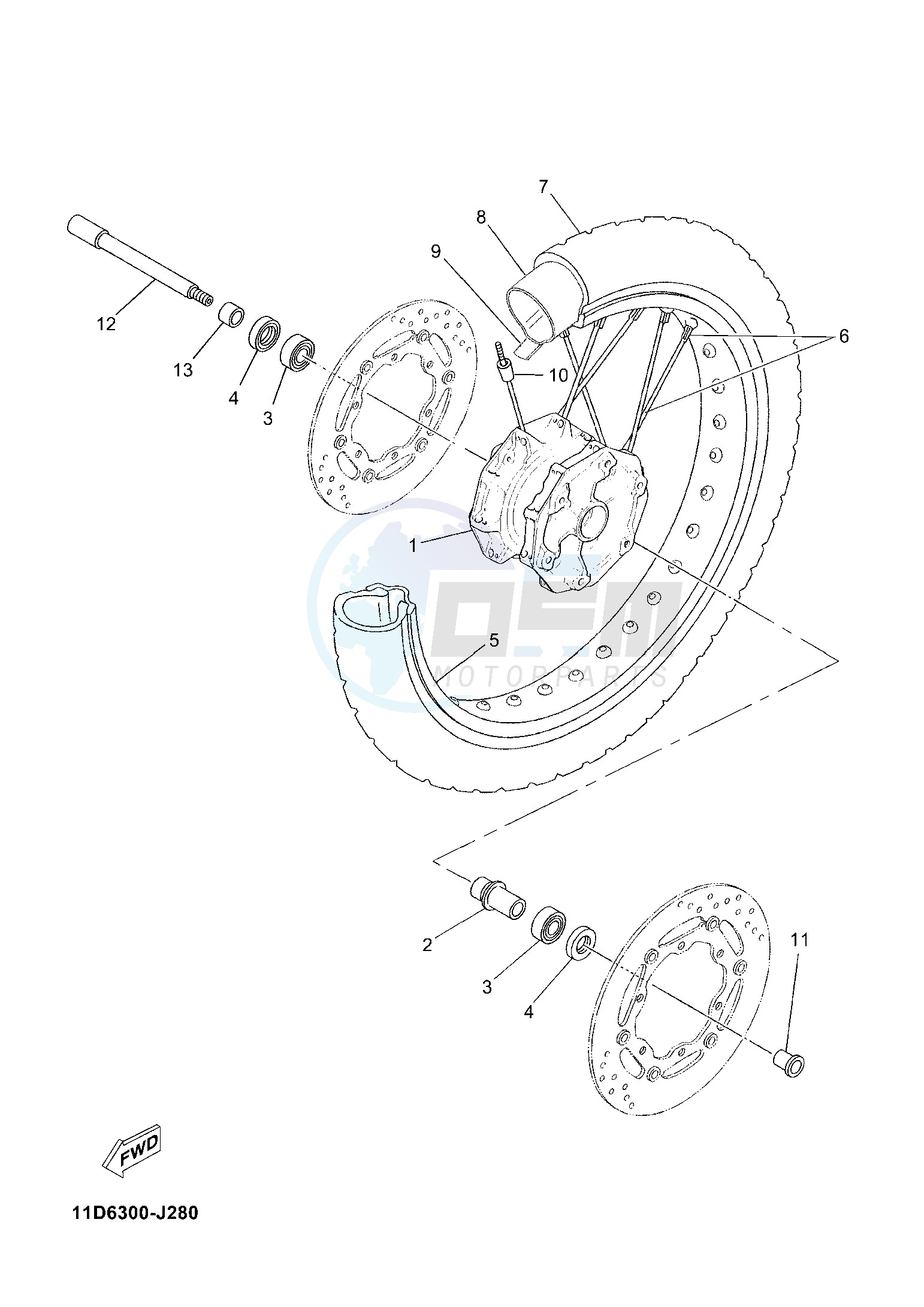 FRONT WHEEL blueprint