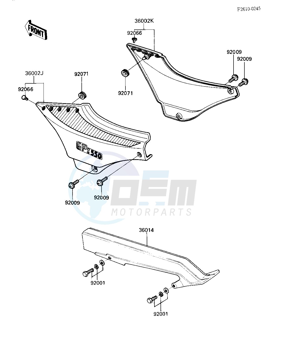 SIDE COVERS_CHAIN COVER -- ZX550-A3, CANADA- - blueprint