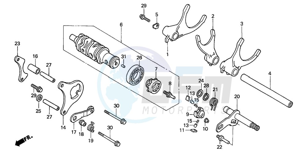 GEARSHIFT DRUM/GEARSHIFT FORK image