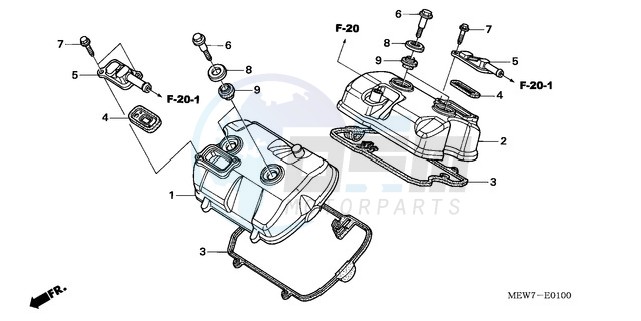 CYLINDER HEAD COVER blueprint