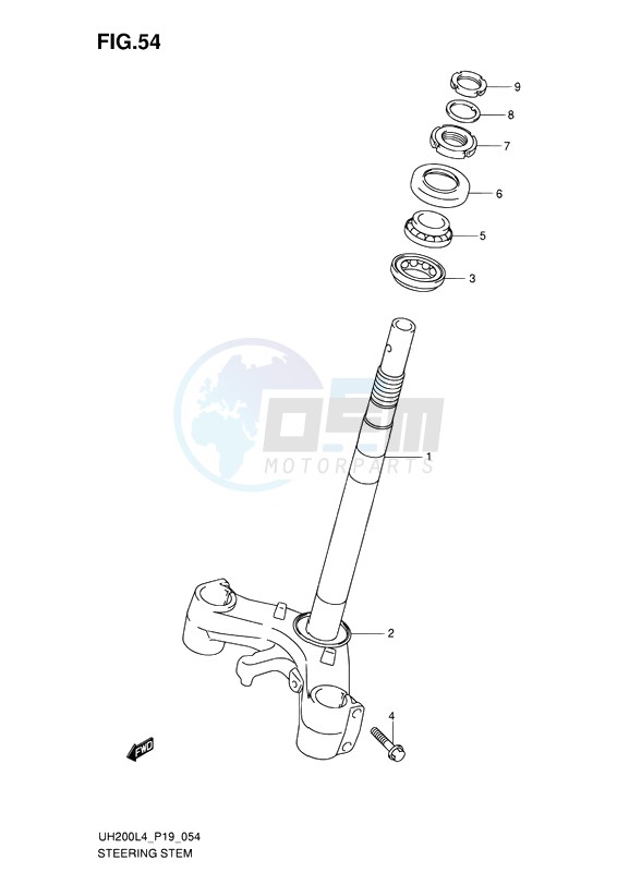 STEERING STEM blueprint