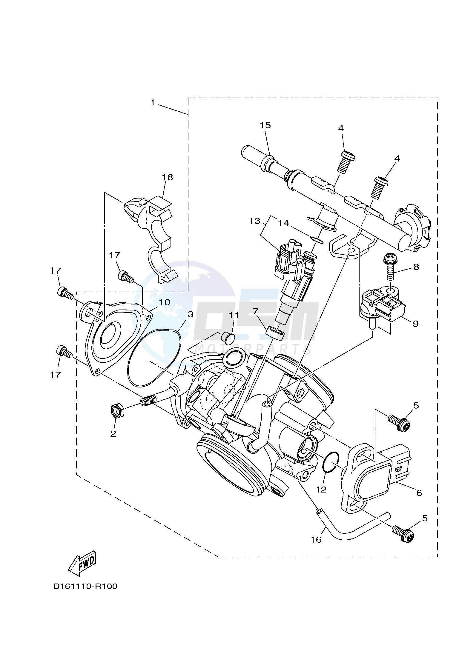 THROTTLE BODY ASSY 1 blueprint