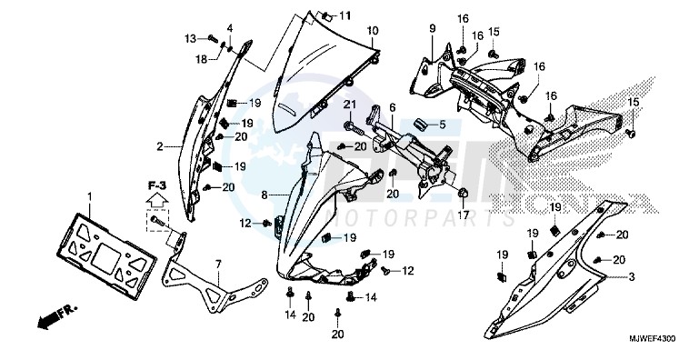 UPPER COWL blueprint