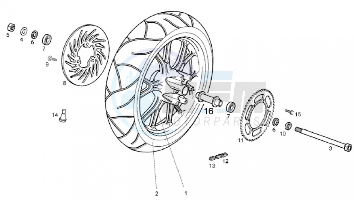 Rear wheel (Positions) blueprint