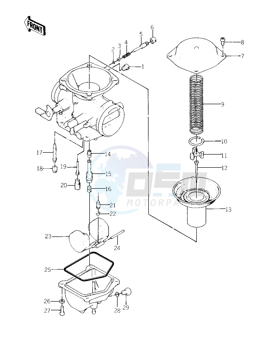 CARBURETOR PARTS -- KZ400-A2- - blueprint