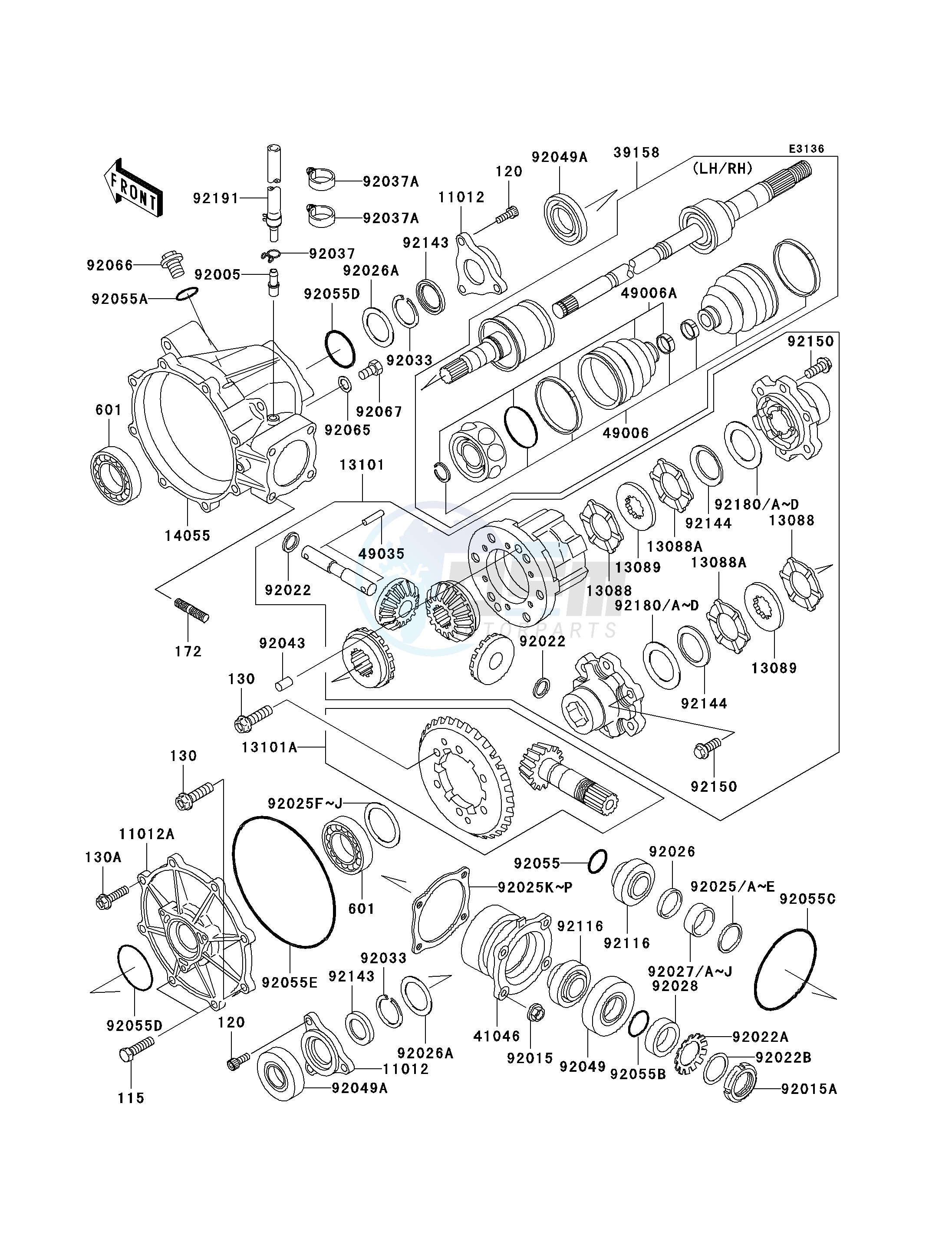 DRIVE SHAFT-FRONT blueprint