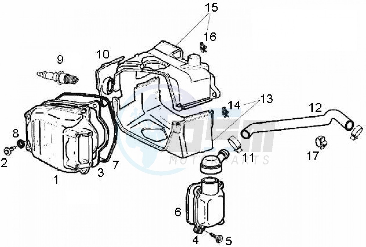 Cylinder head cover (Positions) blueprint