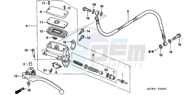 CLUTCH MASTER CYLINDER blueprint