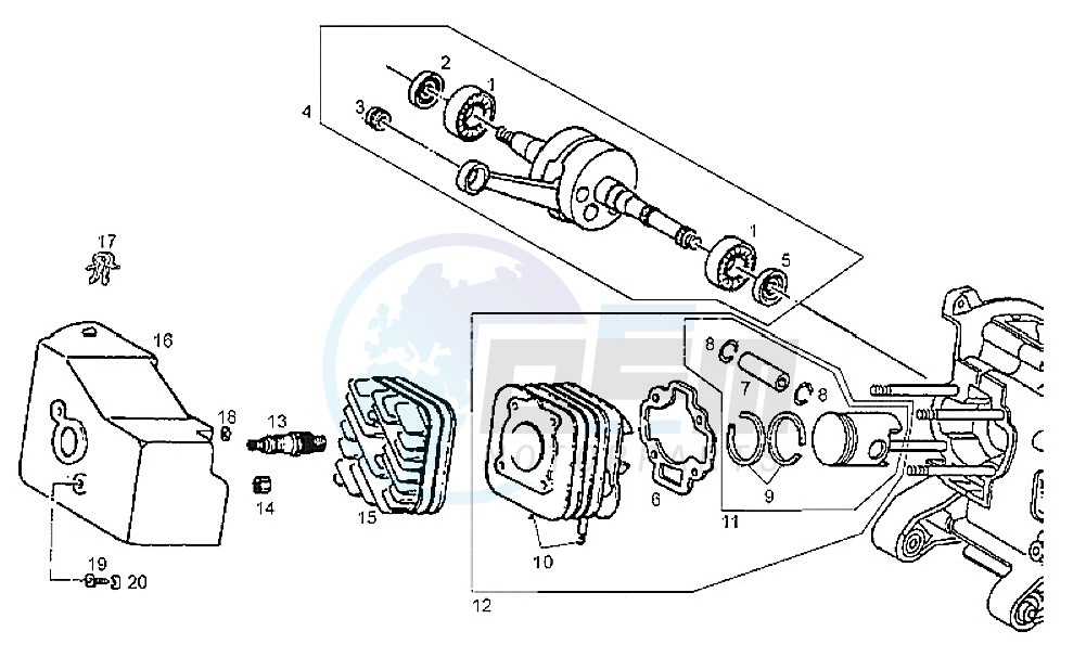 Drive Shaft - Cylinder - Piston blueprint