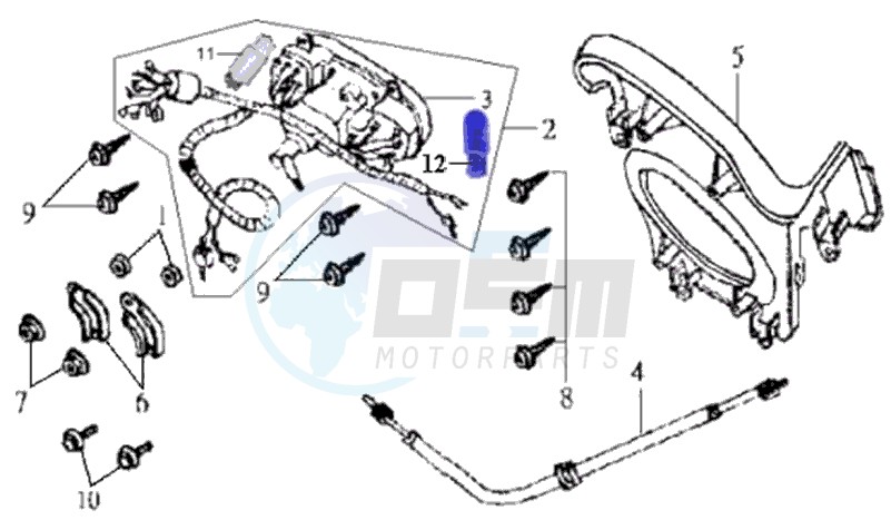 DASHBOARD / SPEEDOMETER CABLE / WIRING HARNASS image