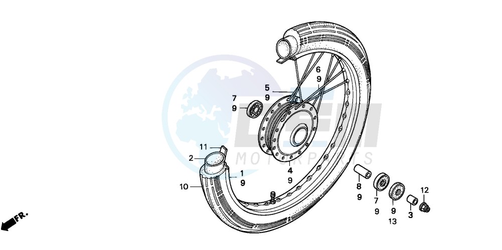 FRONT WHEEL blueprint