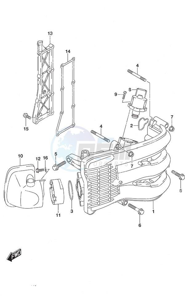 Intake Manifold/Silencer/Exhaust Cover image