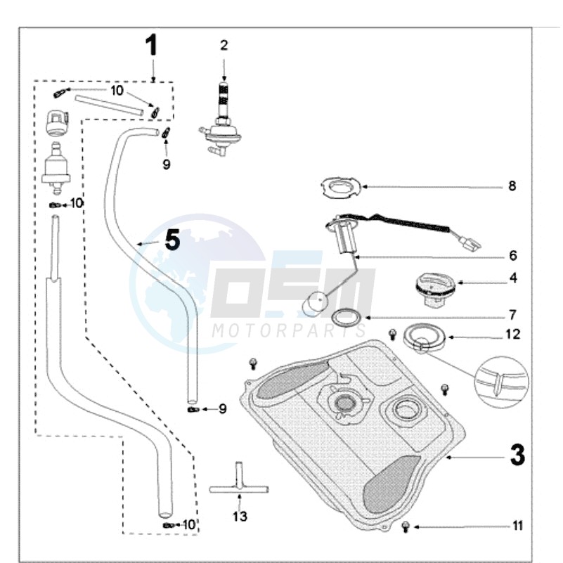 TANK AND FUEL PUMP blueprint