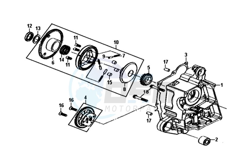 CRANKCASE  RIGHT / OIL PUMP image