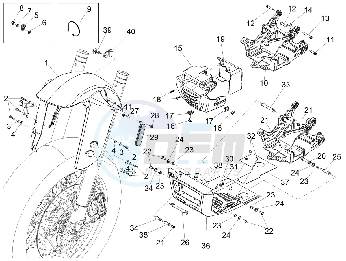 Front mudguard-Pillar blueprint