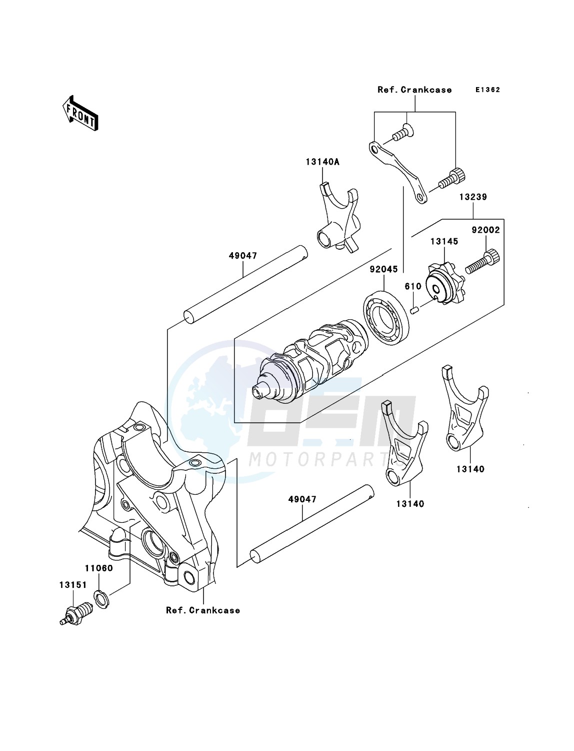 Gear Change Drum/Shift Fork(s) image