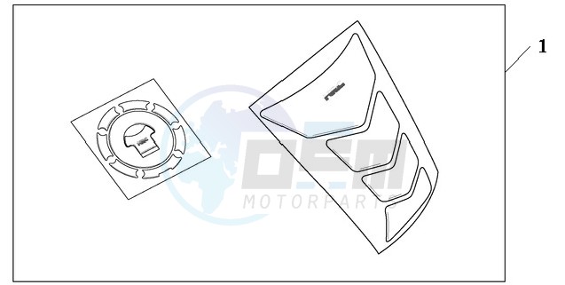 TANKPAD / FUEL LID COVER blueprint