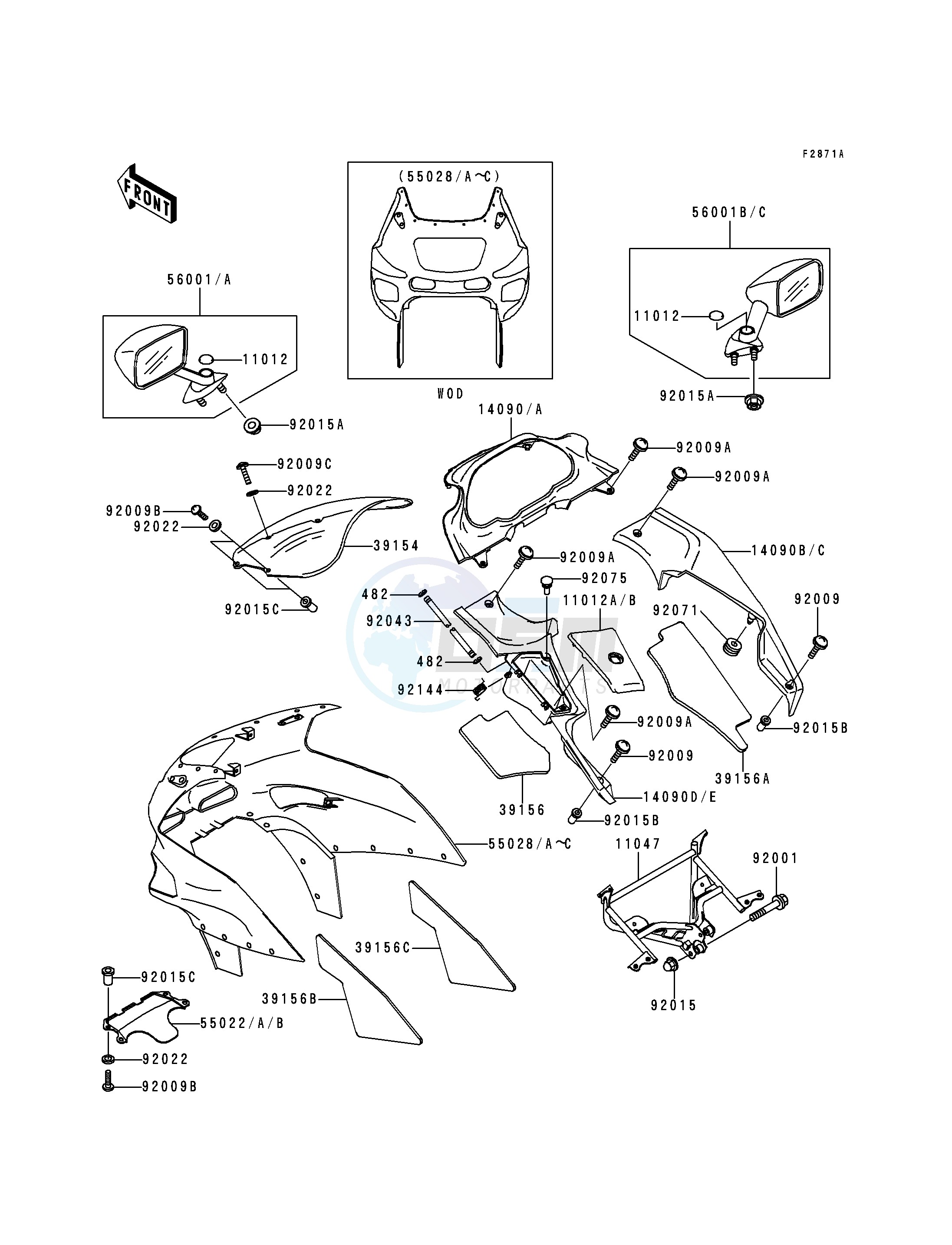 COWLING -- ZX600-E5- - blueprint