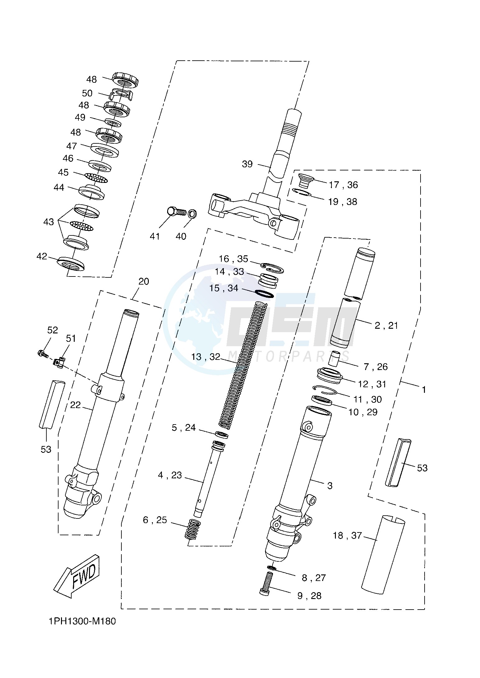 FRONT FORK blueprint