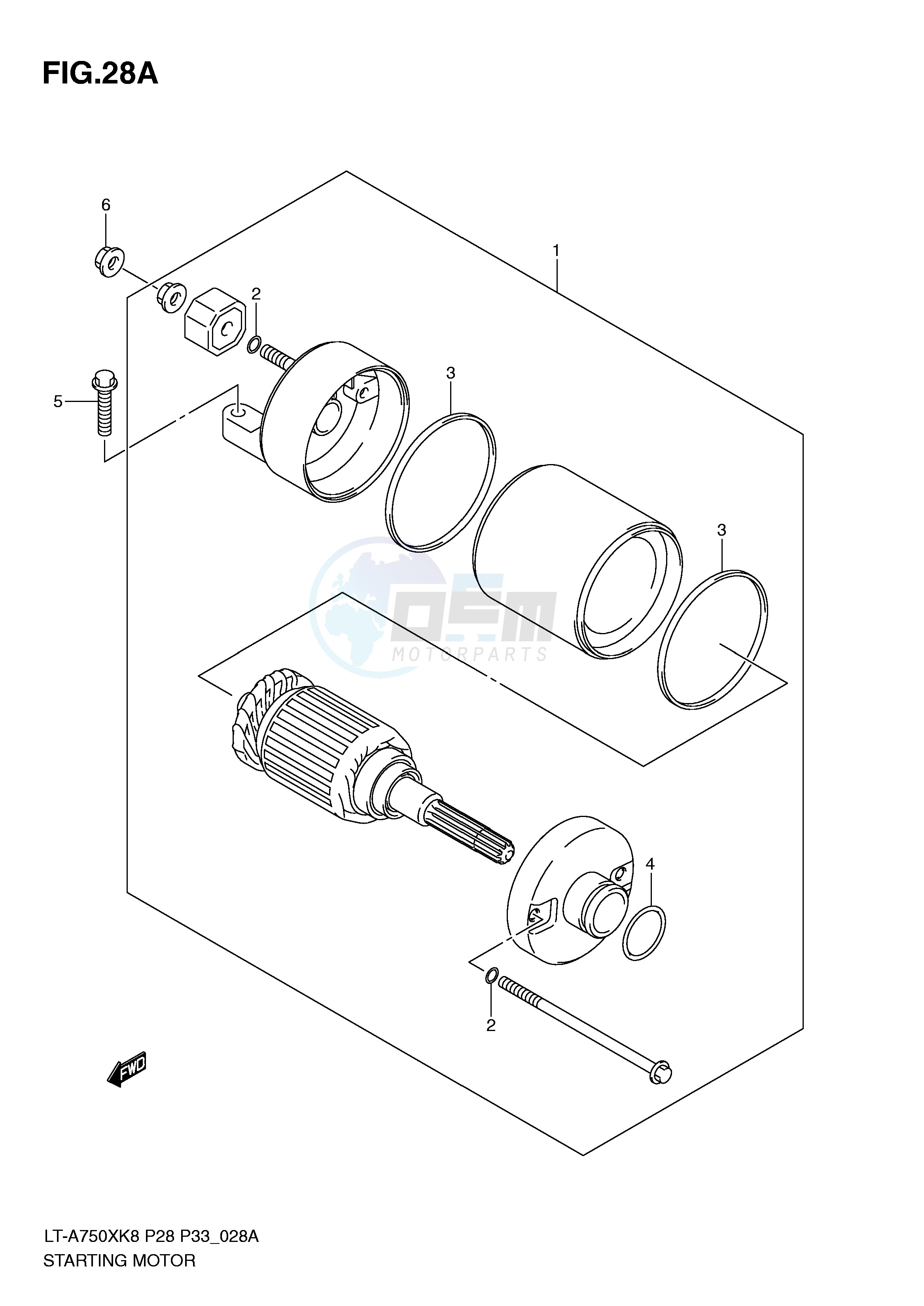 STARTING MOTOR (MODEL L0) blueprint