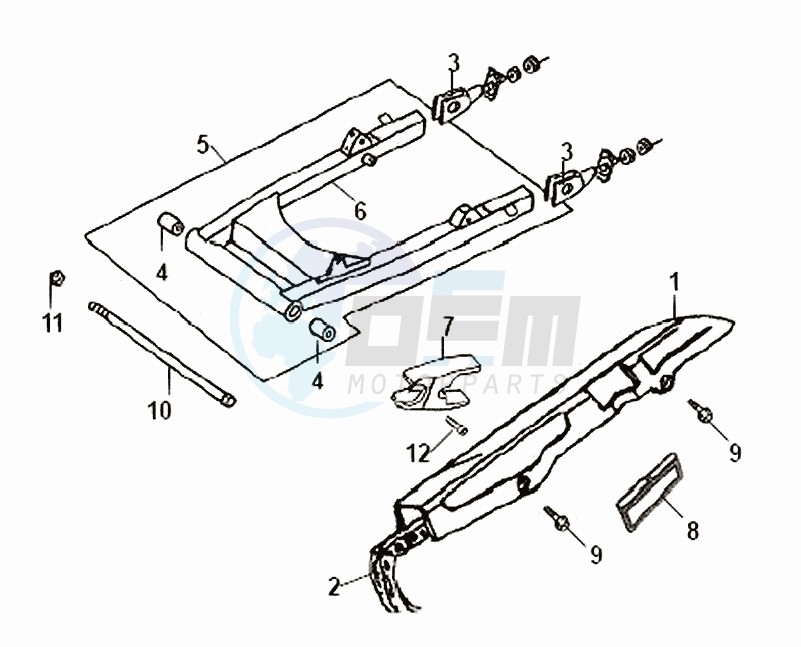 REAR FORK - CHAIN COVER image