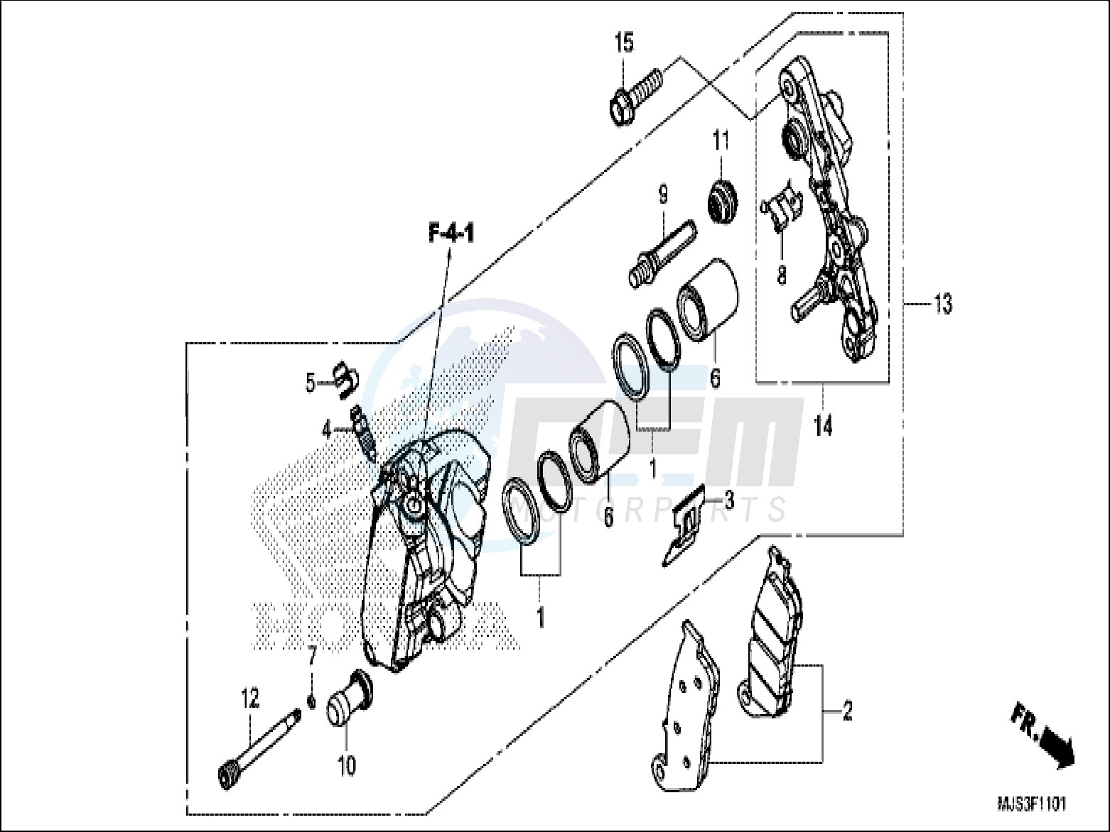 FRONT BRAKE CALIPER (NC750JH) image