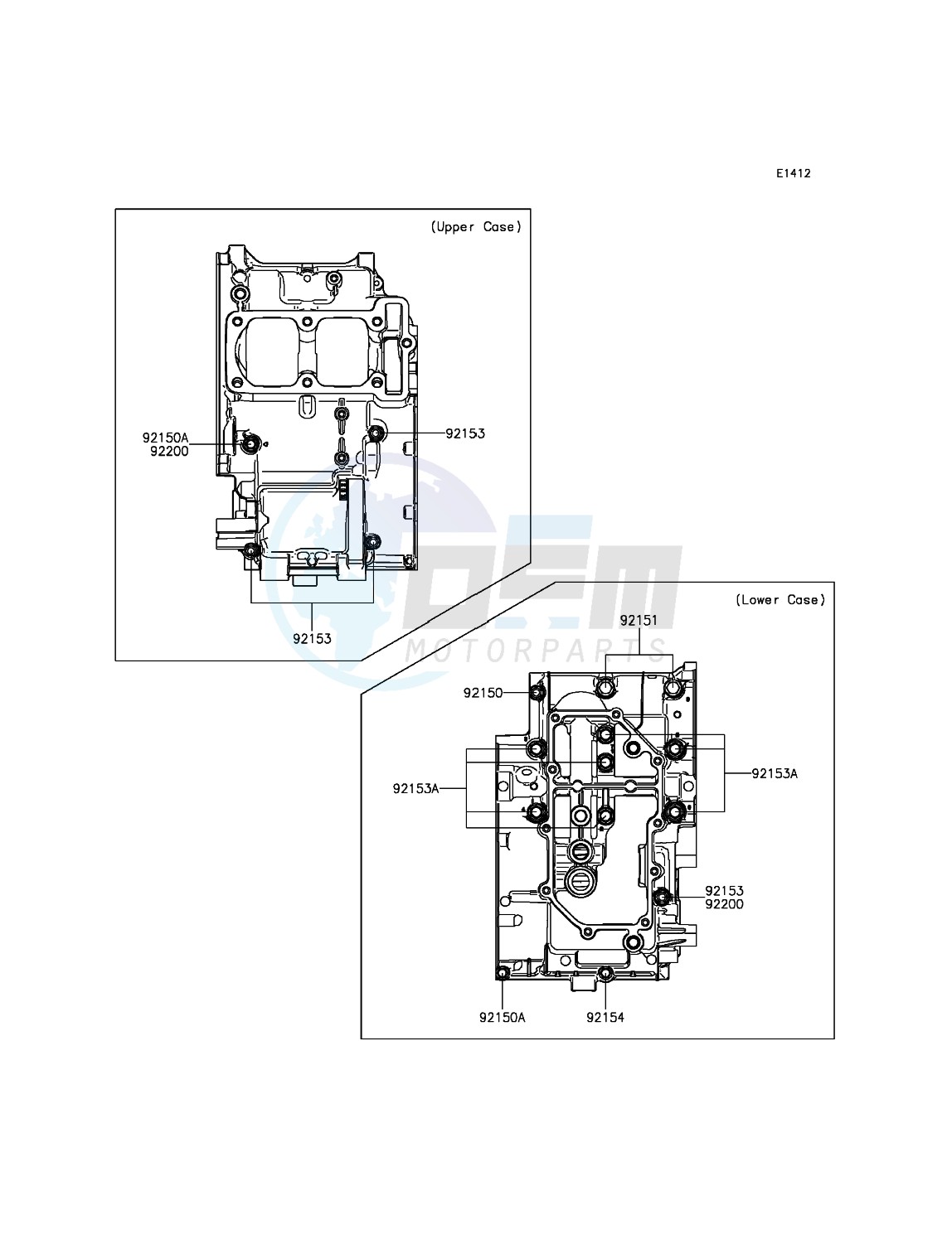 Crankcase Bolt Pattern blueprint