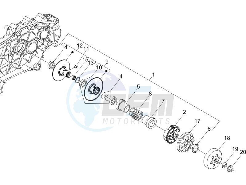 Driven pulley blueprint