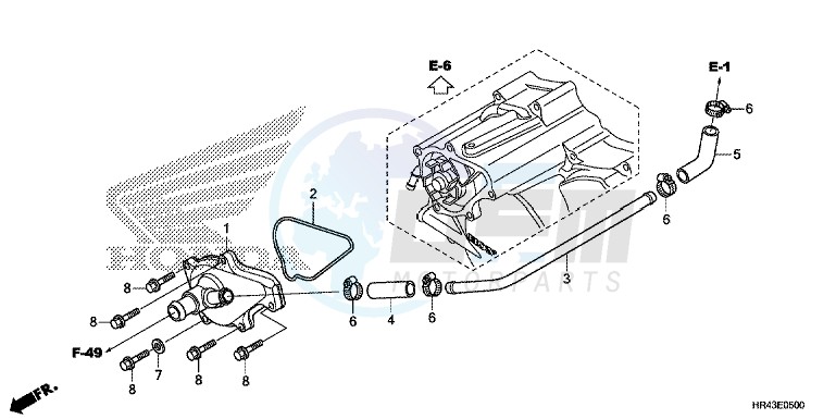 WATER PUMP COVER blueprint