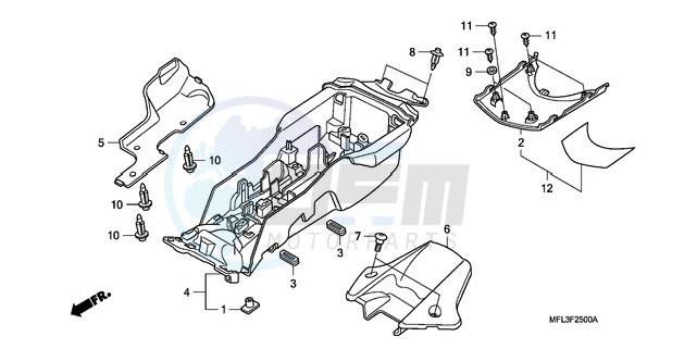 REAR FENDER (CBR1000RR) blueprint