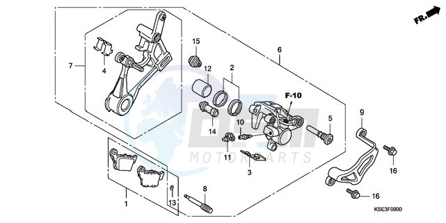 REAR BRAKE CALIPER blueprint