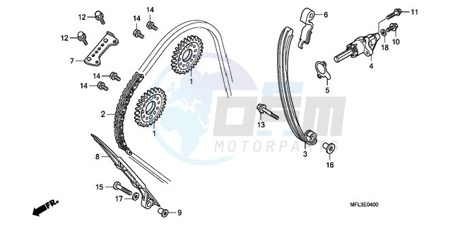 CAM CHAIN/TENSIONER blueprint