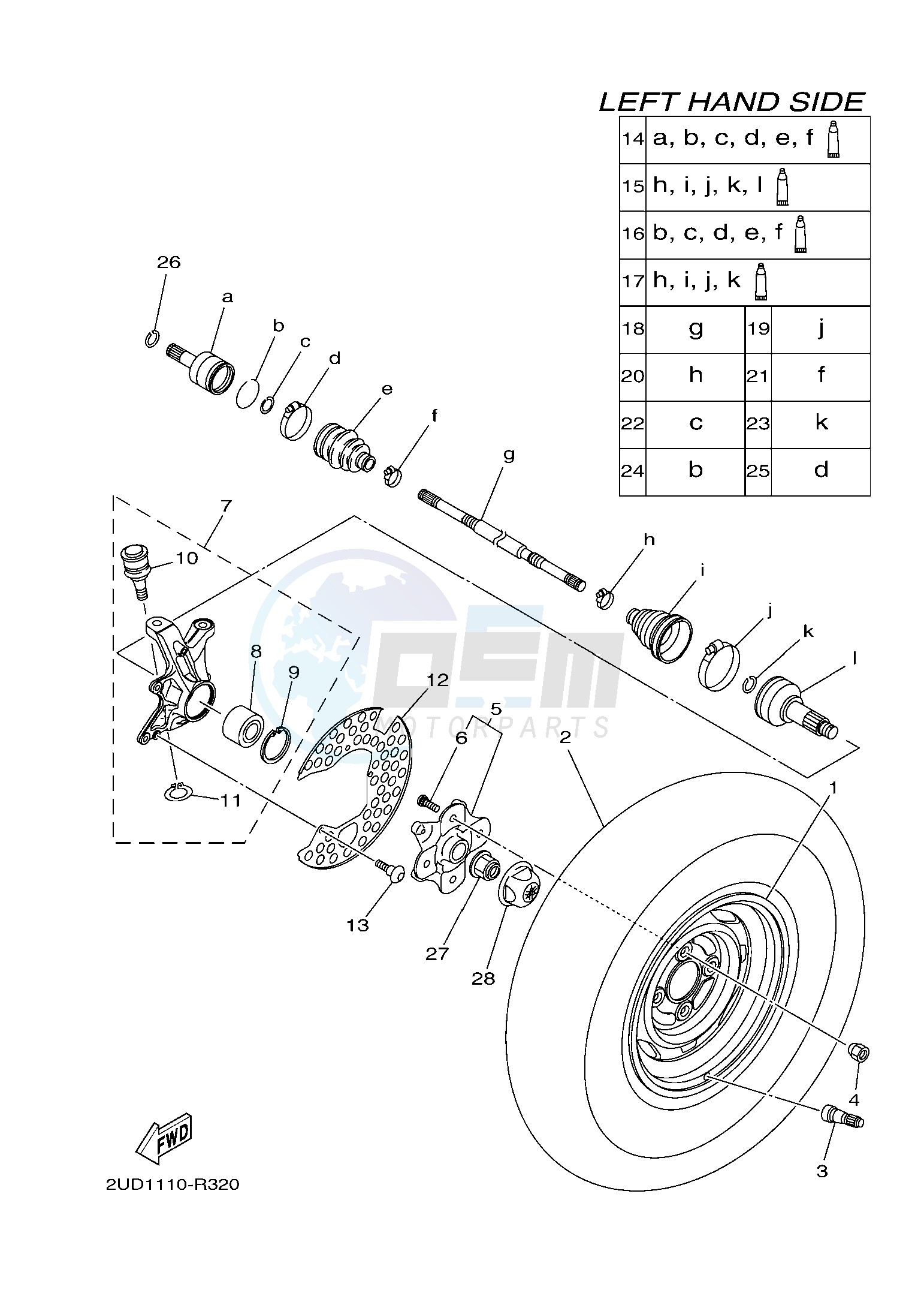 FRONT WHEEL blueprint