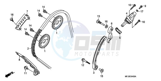 CAM CHAIN/TENSIONER blueprint