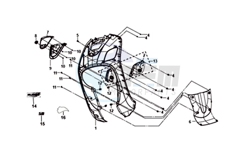 FRONT COWL / INNER LEG SHIELD /  INDICATOR blueprint