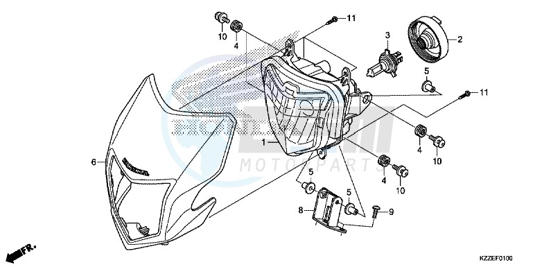 HEADLIGHT (CRF250L/ LA) image